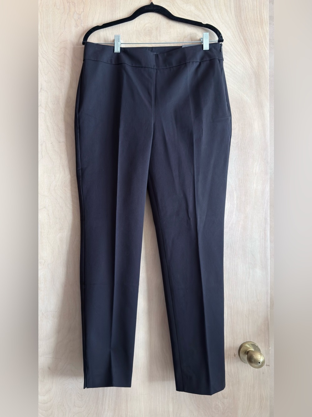 Talbots Chatham Ankle Pant Women’s 10 Black Slim Leg Stretch NWT At Waist